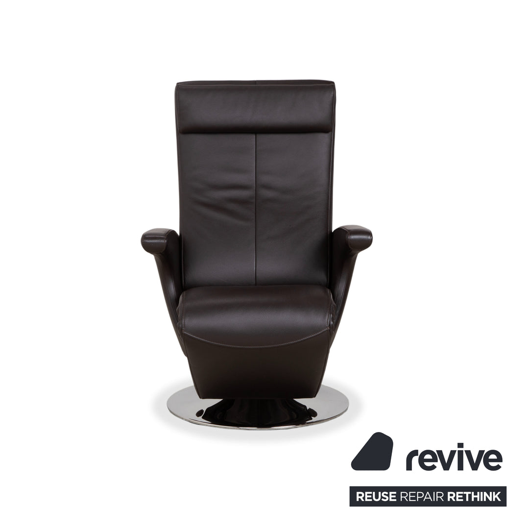 FSM Smile Leder Sessel Braun manuelle Funktion