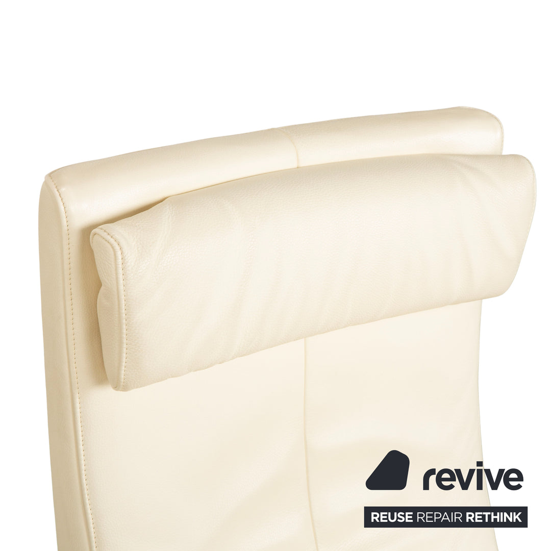 FSM Smile Leder Sessel Creme manuelle Funktion Relaxfunktion