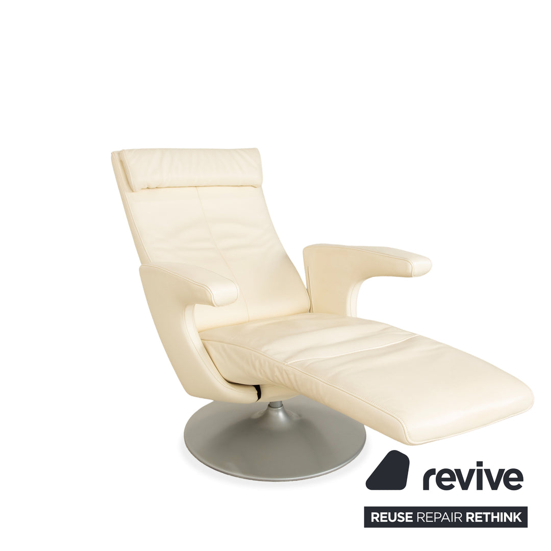 FSM Smile Leder Sessel Creme manuelle Funktion Relaxfunktion