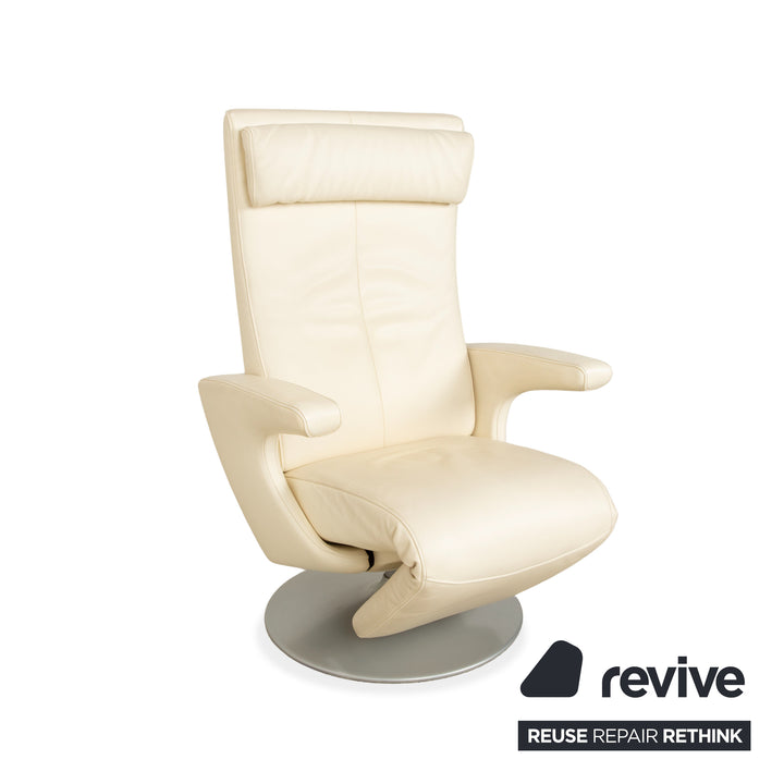 FSM Smile Leder Sessel Creme manuelle Funktion Relaxfunktion