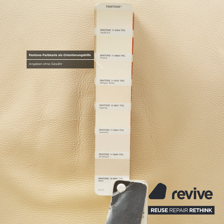 FSM Smile Leder Sessel Creme manuelle Funktion Relaxfunktion