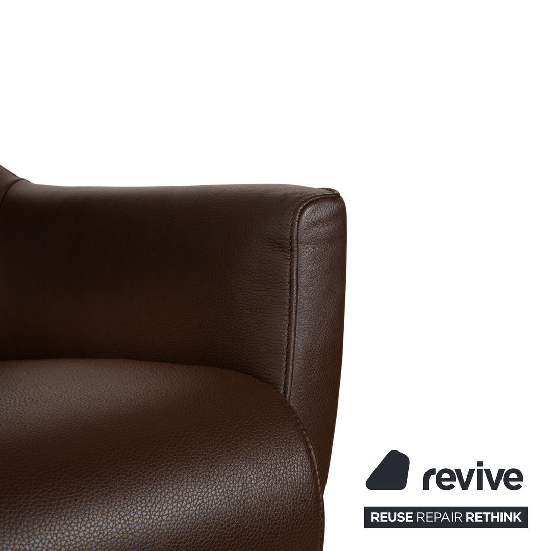 FSM Stand Up Leather Chair Brown Electric Function Battery