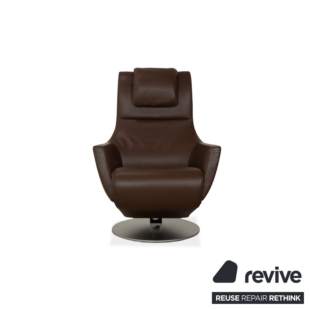 FSM Stand Up Leather Chair Brown Electric Function Battery