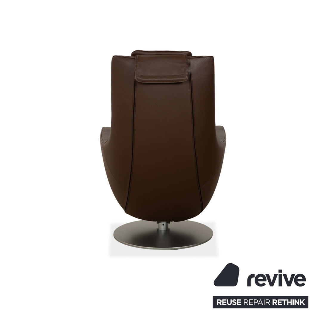 FSM Stand Up Leather Chair Brown Electric Function Battery