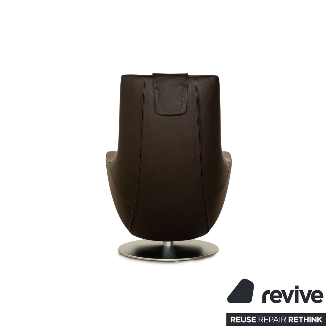 FSM stand up leather armchair dark brown electric function stand up aid battery