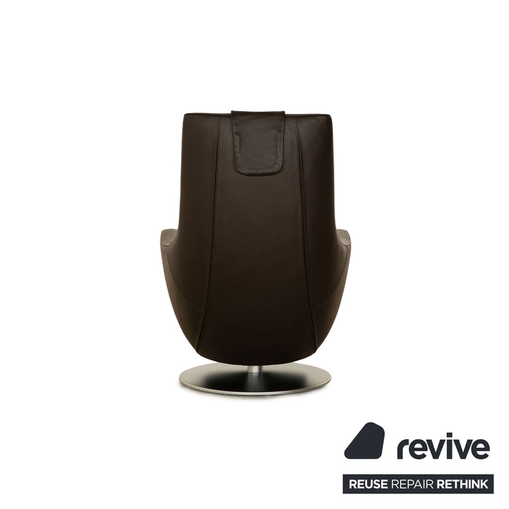 FSM stand up leather armchair dark brown electric function stand up aid battery