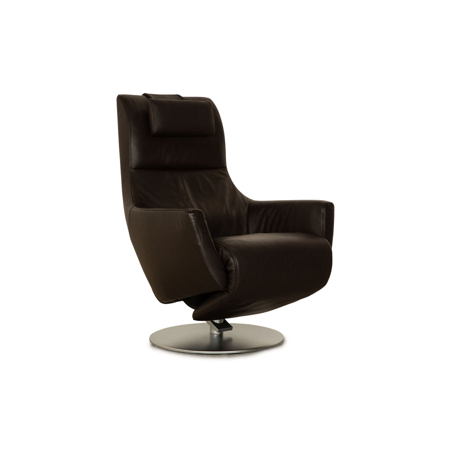 FSM stand up leather armchair dark brown electric function stand up aid battery