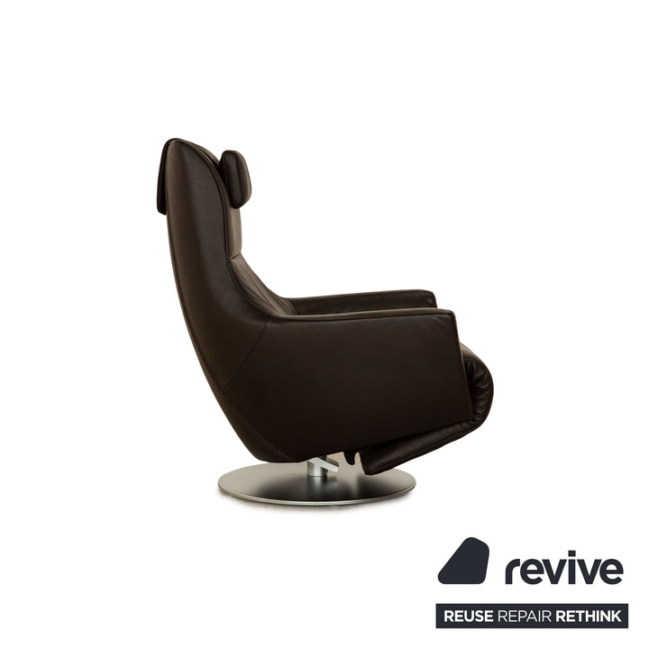 FSM stand up leather armchair dark brown electric function stand up aid battery