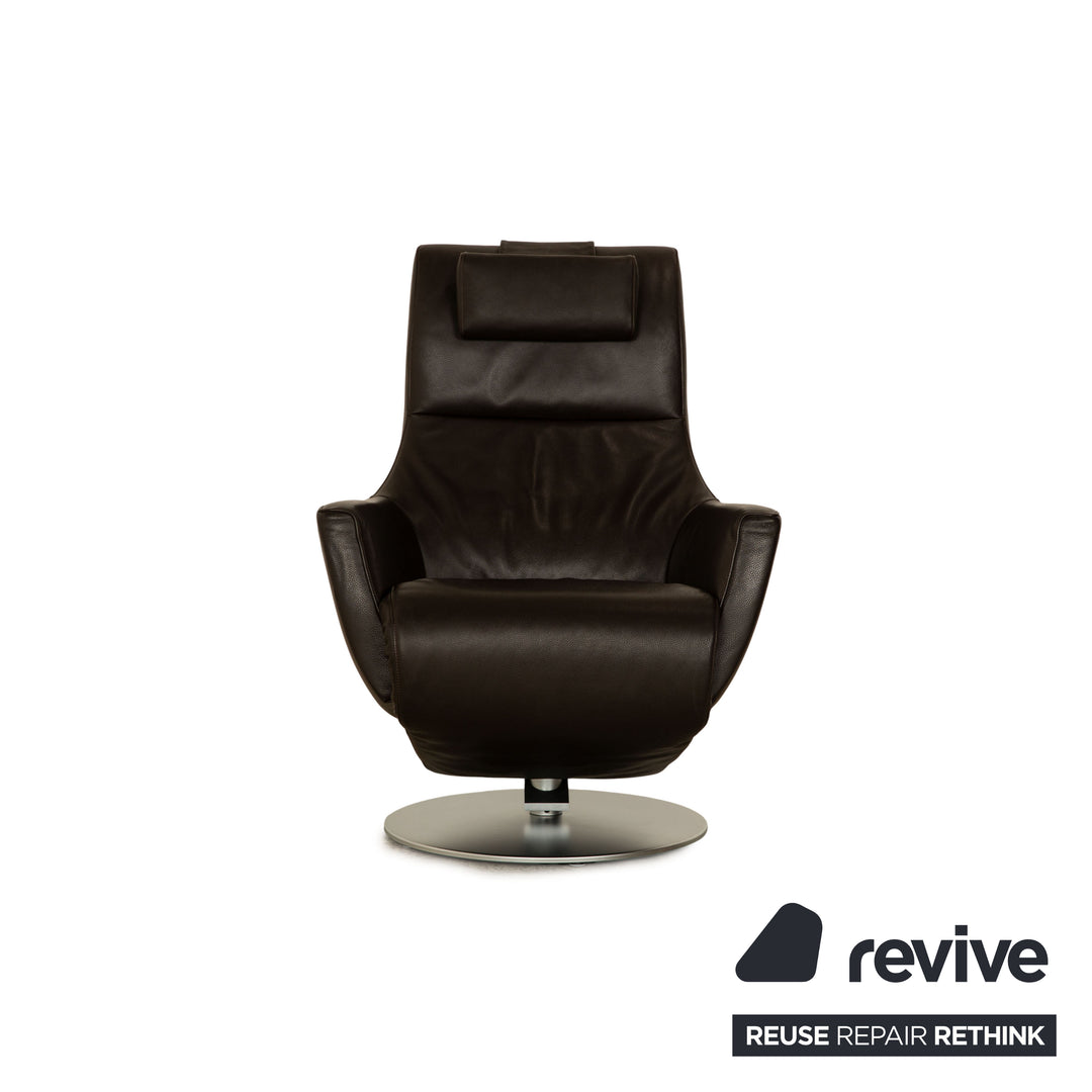 FSM stand up leather armchair dark brown electric function stand up aid battery