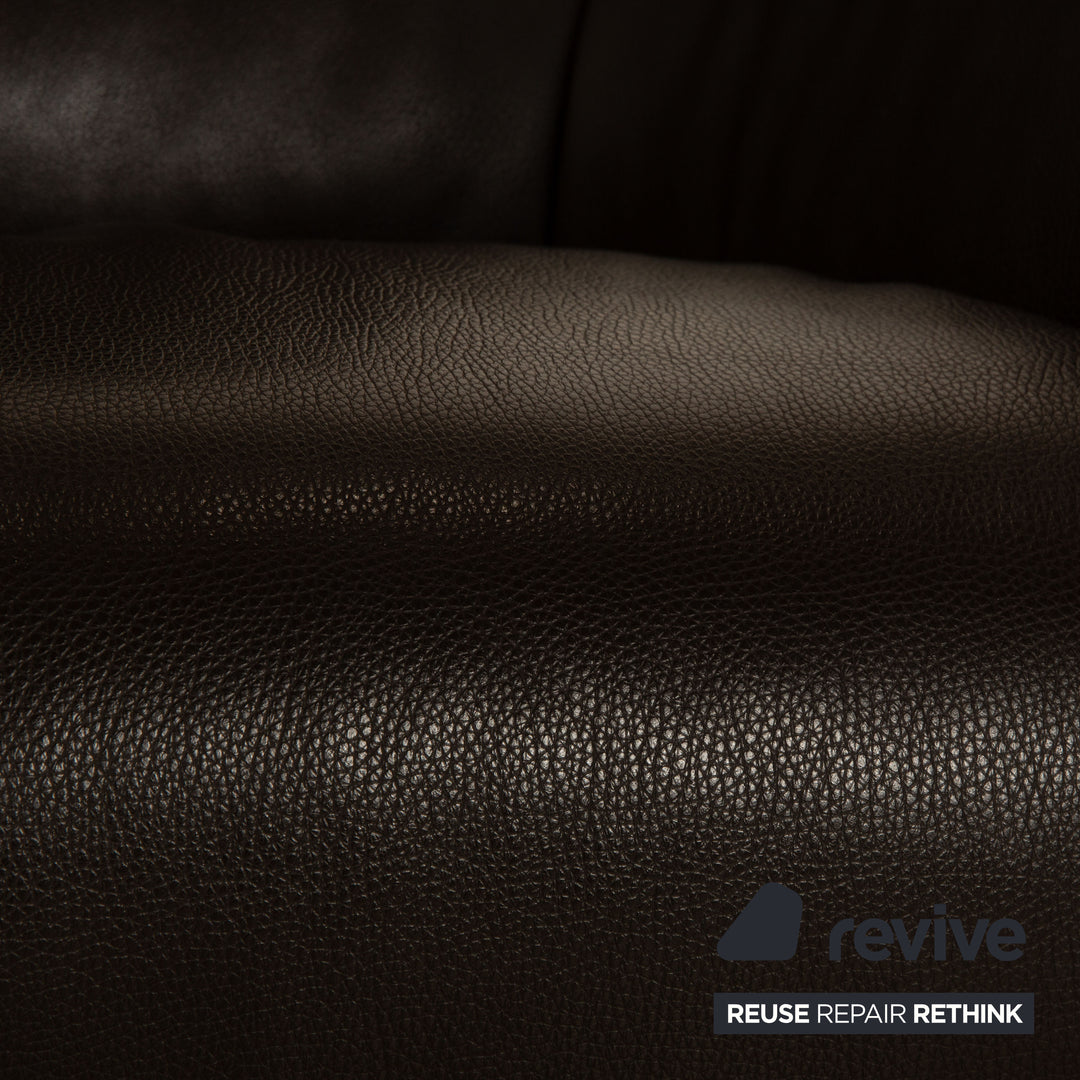 FSM stand up leather armchair dark brown electric function stand up aid battery