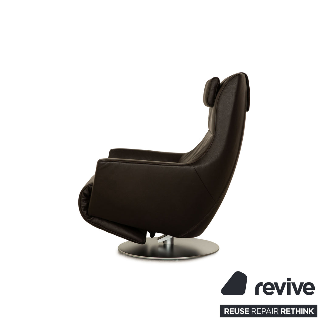 FSM stand up leather armchair dark brown electric function stand up aid battery