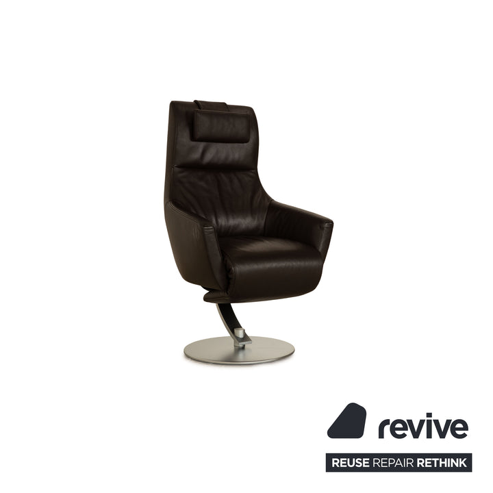 FSM stand up leather armchair dark brown electric function stand up aid battery