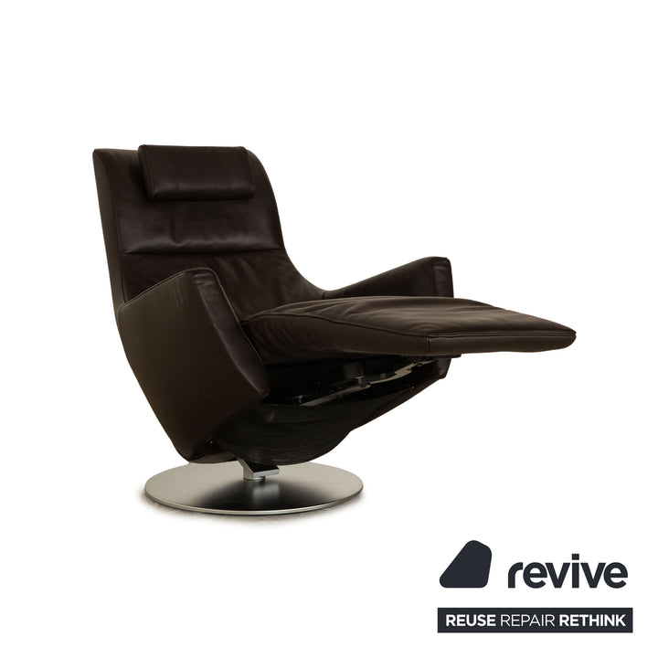 FSM stand up leather armchair dark brown electric function stand up aid battery