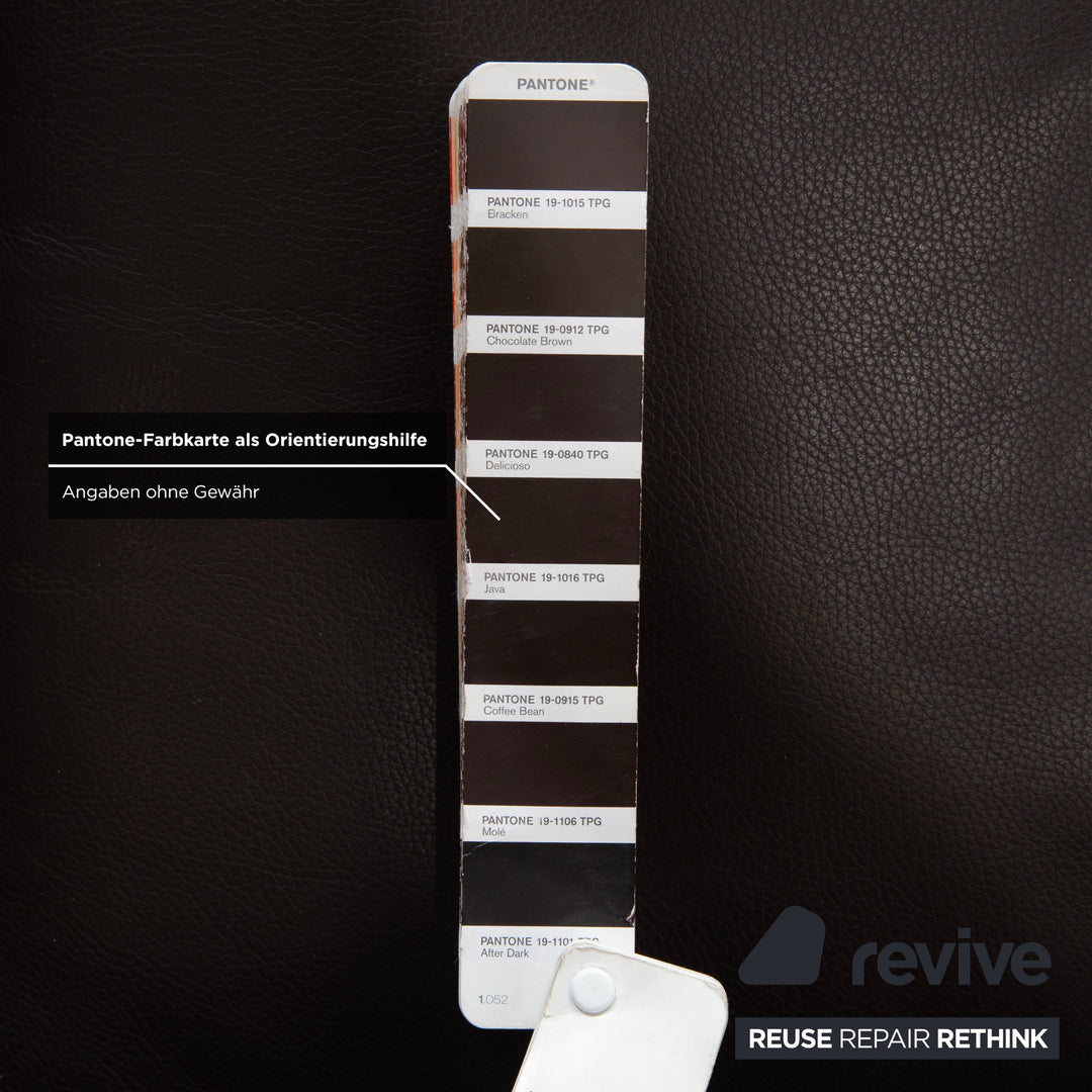 FSM Zweisitzer Leder Sofa Braun Couch manuelle Funktion