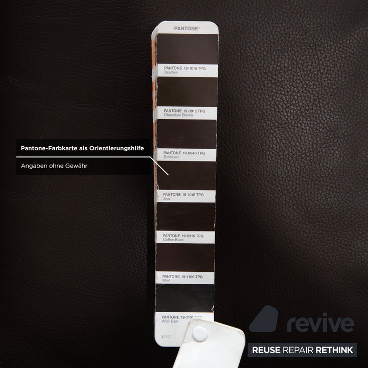 FSM Zweisitzer Leder Sofa Braun Couch manuelle Funktion