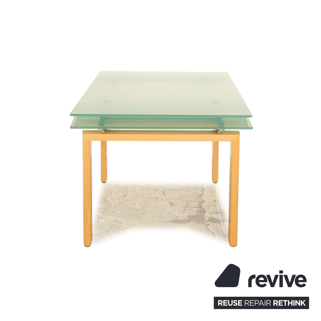 Gallotti &amp; Radice Monday glass dining table blue extendable 160/240 x 75 x 90