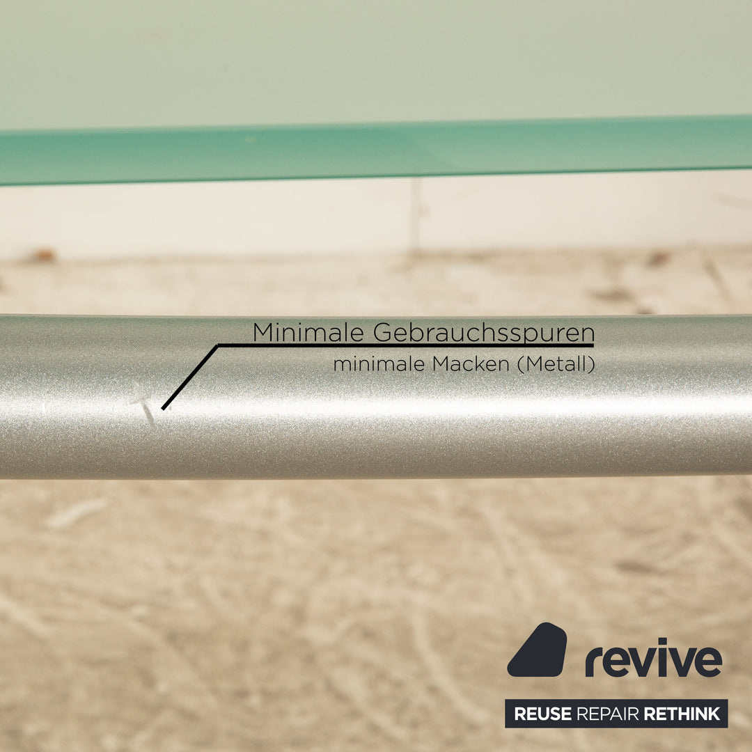 Gallotti &amp; Radice Monday glass dining table blue extendable 160/240 x 75 x 90