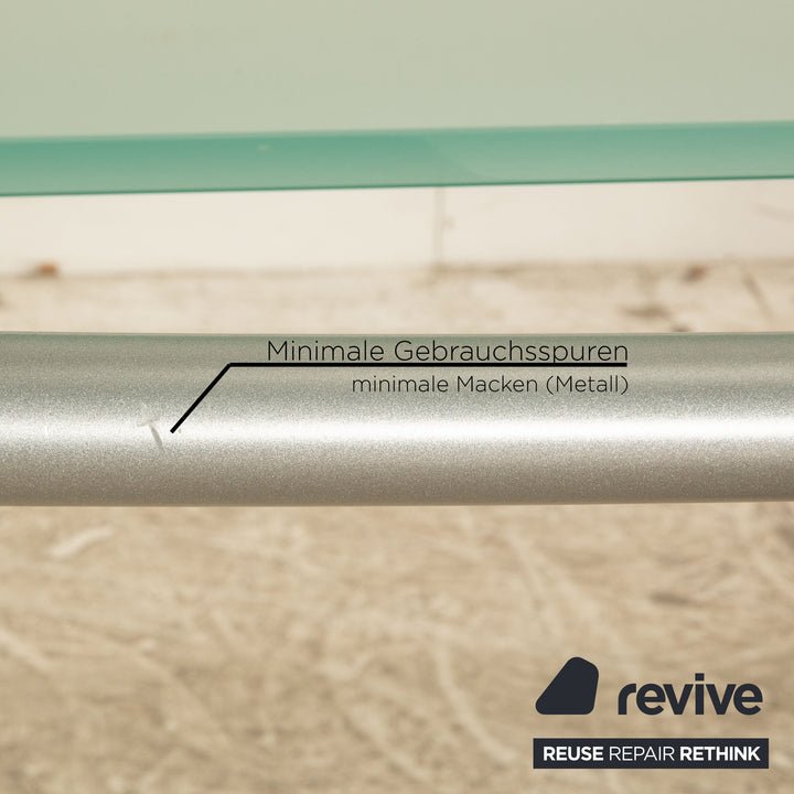 Gallotti &amp; Radice Monday glass dining table blue extendable 160/240 x 75 x 90