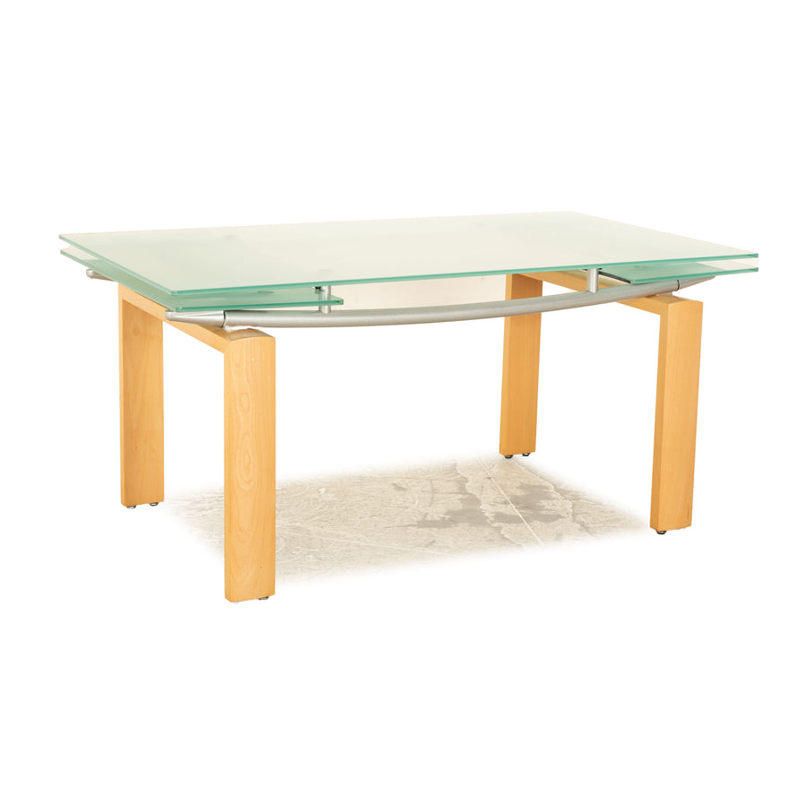 Gallotti &amp; Radice Monday glass dining table blue extendable 160/240 x 75 x 90