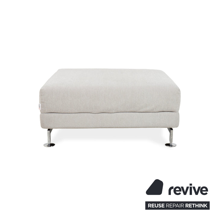 Brühl Moule fabric corner sofa set with ottoman, grey, light grey, white, manual function