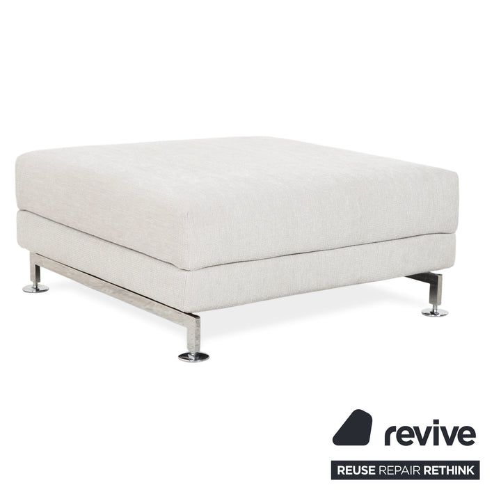 Brühl Moule fabric corner sofa set with ottoman, grey, light grey, white, manual function