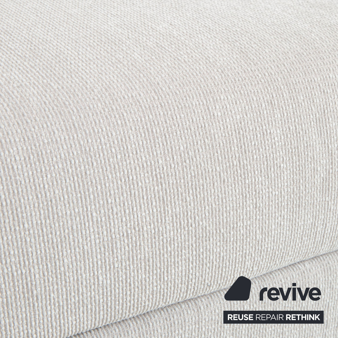 Brühl Moule fabric corner sofa set with ottoman, grey, light grey, white, manual function