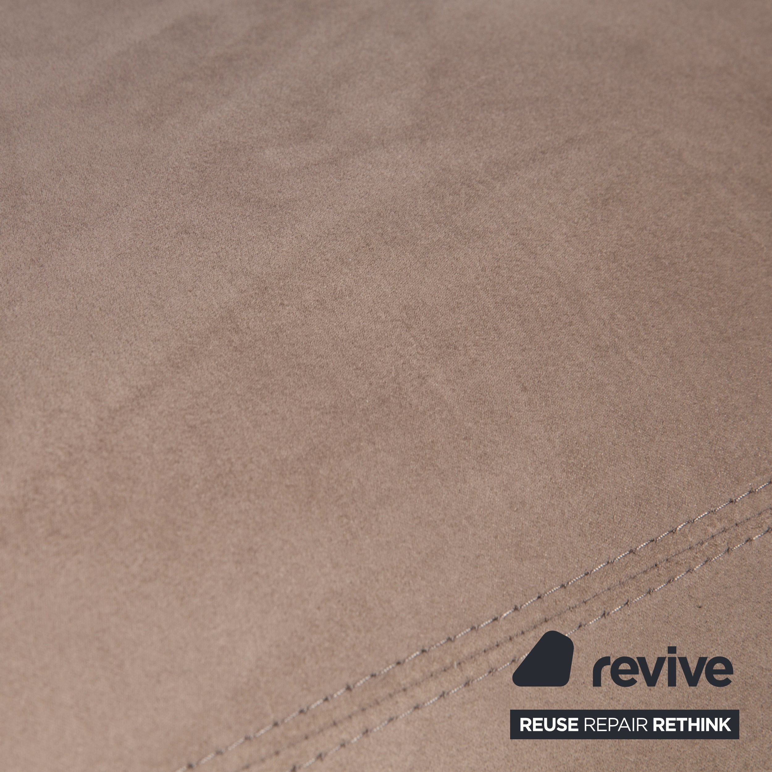 Garnitur Erpo Stoff Chrom Ecksofa Hocker Grau Beige Braun Sofa Couch Recamiere