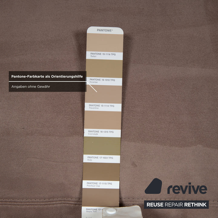 Garnitur Erpo Stoff Chrom Ecksofa Hocker Grau Beige Braun Sofa Couch Recamiere