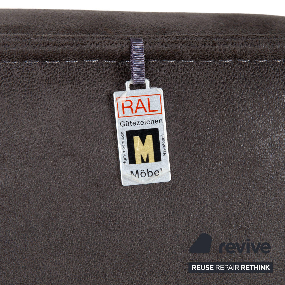 Ensemble de meubles Koinor Etino, tissu, bois, fauteuils, gris, anthracite, ardoise, fonction électrique