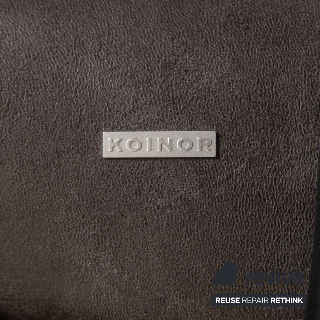 Ensemble de meubles Koinor Etino, tissu, bois, fauteuils, gris, anthracite, ardoise, fonction électrique