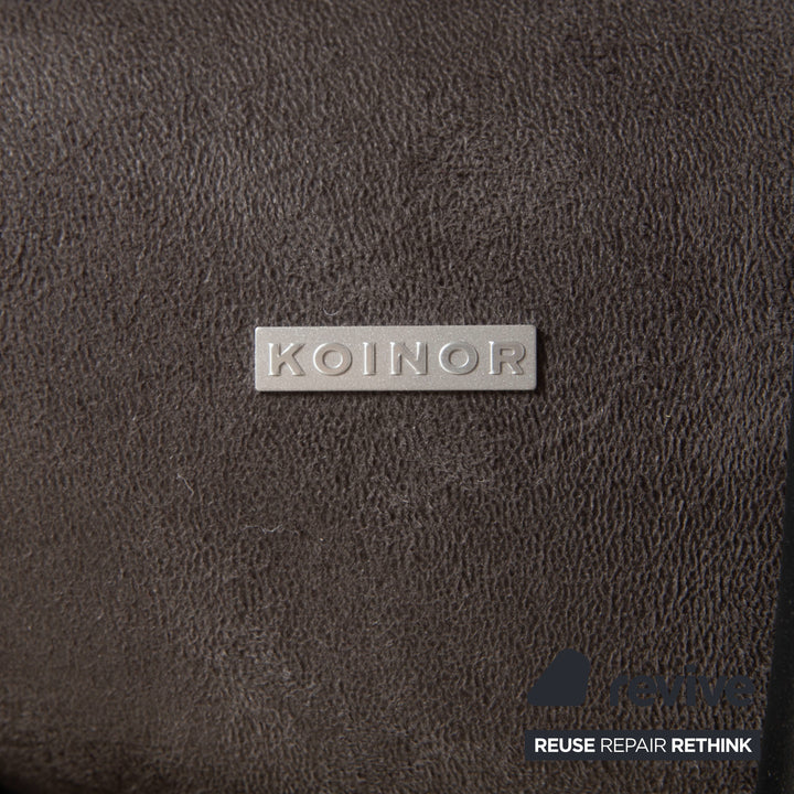 Ensemble de meubles Koinor Etino, tissu, bois, fauteuils, gris, anthracite, ardoise, fonction électrique