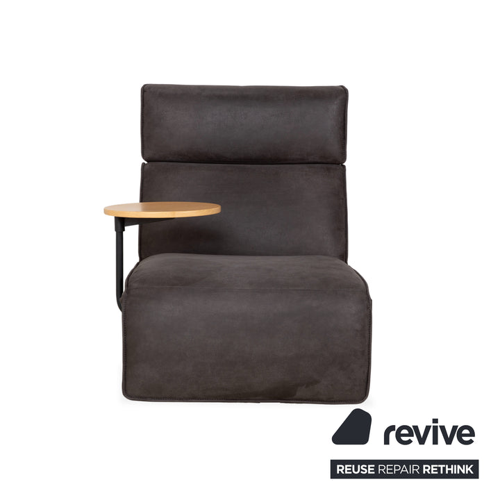 Koinor Etino furniture set, fabric, wood, armchairs, grey, anthracite, slate, electric function