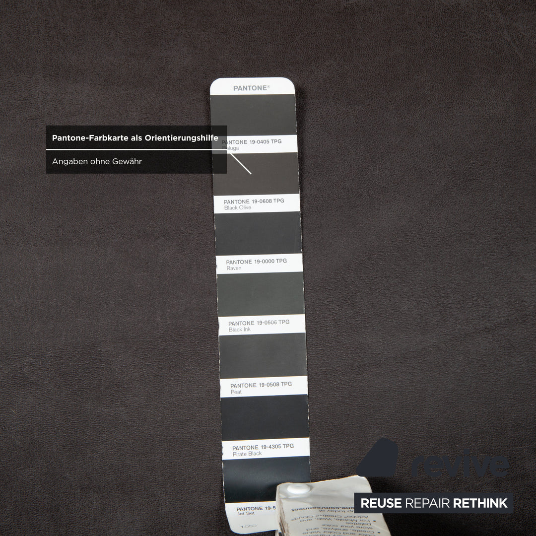 Ensemble de meubles Koinor Etino, tissu, bois, fauteuils, gris, anthracite, ardoise, fonction électrique