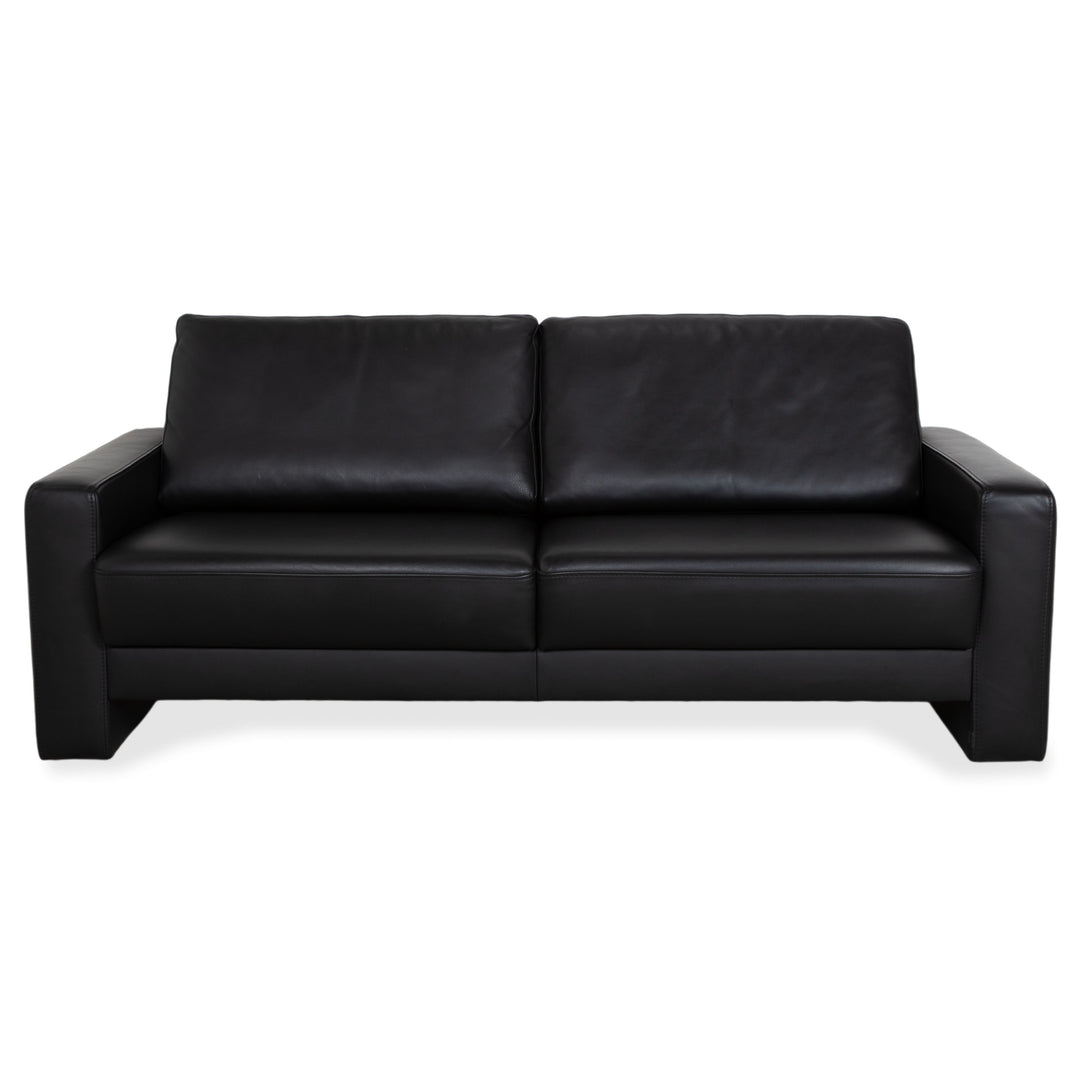 Gepade Systema Zweisitzer Leder Sofa Schwarz Couch