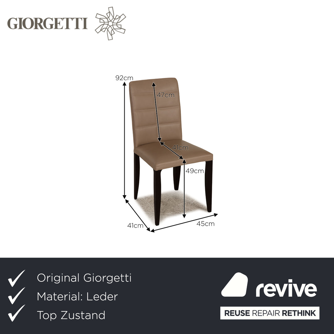 Giorgetti IDRA leather chair beige