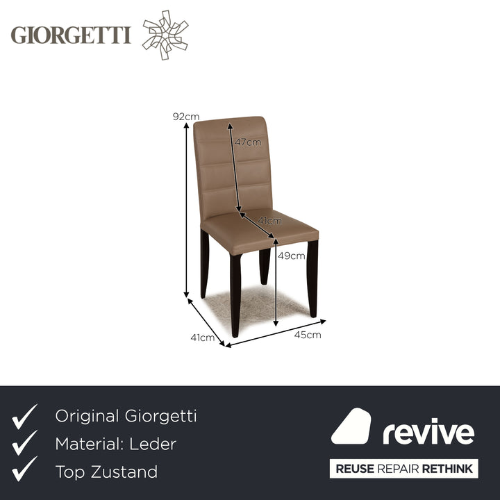 Giorgetti IDRA leather chair beige