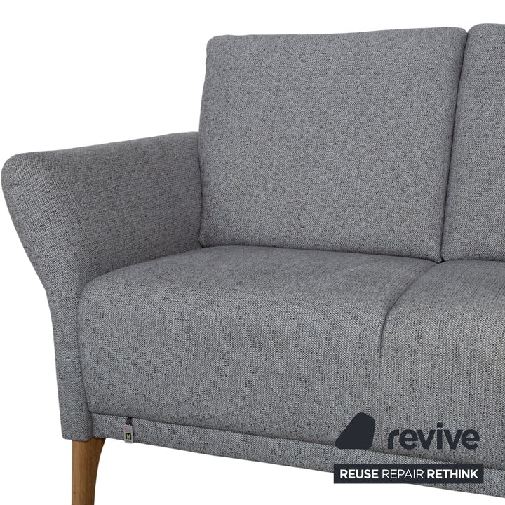 Global Wohnen Ecksofa Stoff Holz Grau Recamiere Rechts