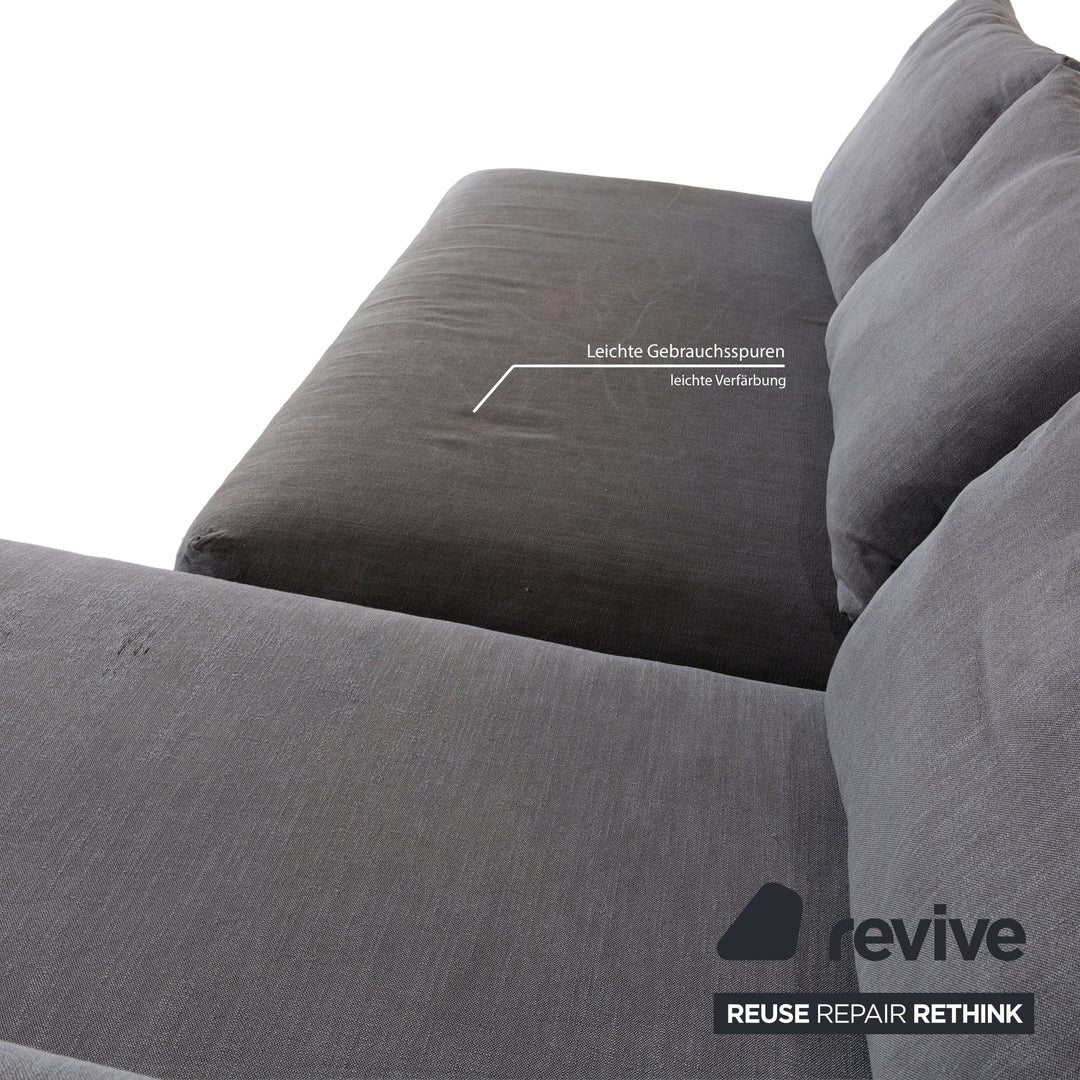 Glow In Fabric Corner Sofa Grey Chaise Longue Right Sofa Couch