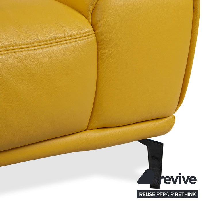 Gruber Polstermöbel Romeo Leder Ecksofa Gelb Sofa Couch