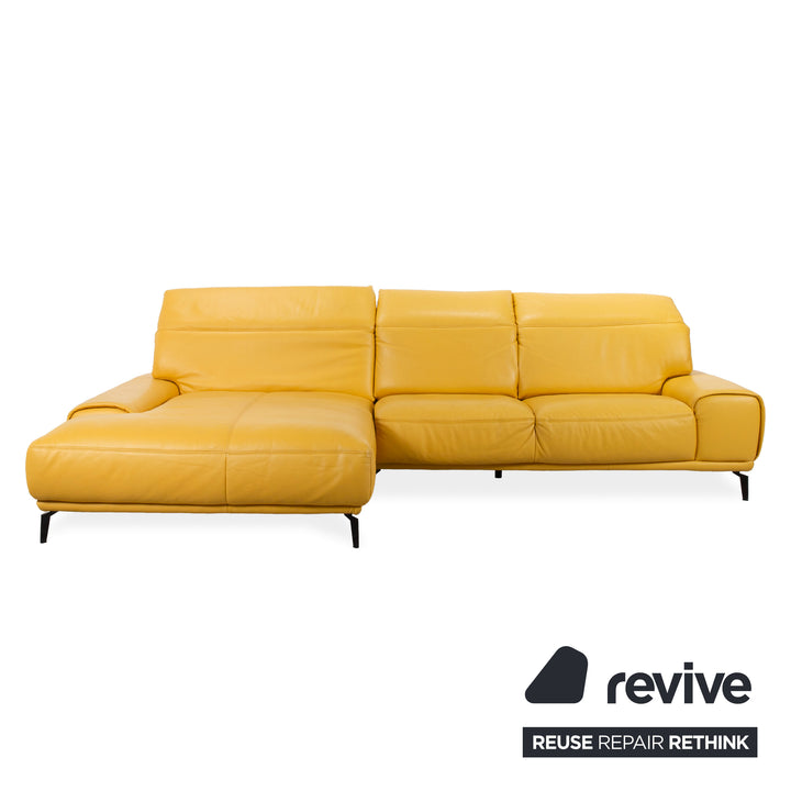 Gruber Polstermöbel Romeo Leder Ecksofa Gelb Sofa Couch