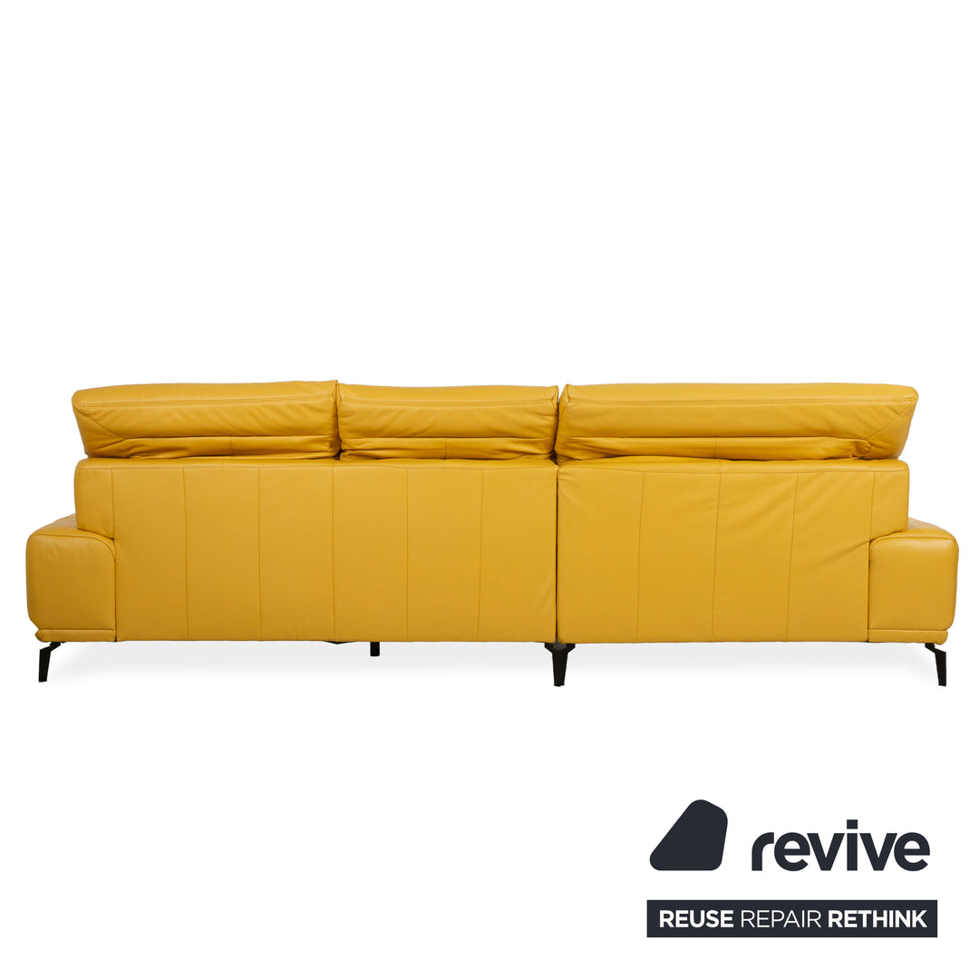 Gruber Polstermöbel Romeo Leder Ecksofa Gelb Sofa Couch