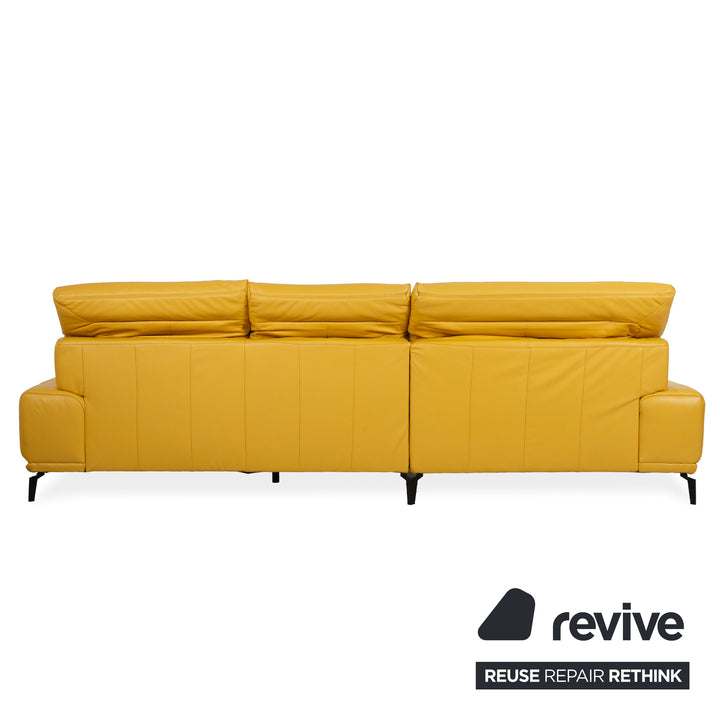 Gruber Polstermöbel Romeo Leder Ecksofa Gelb Sofa Couch