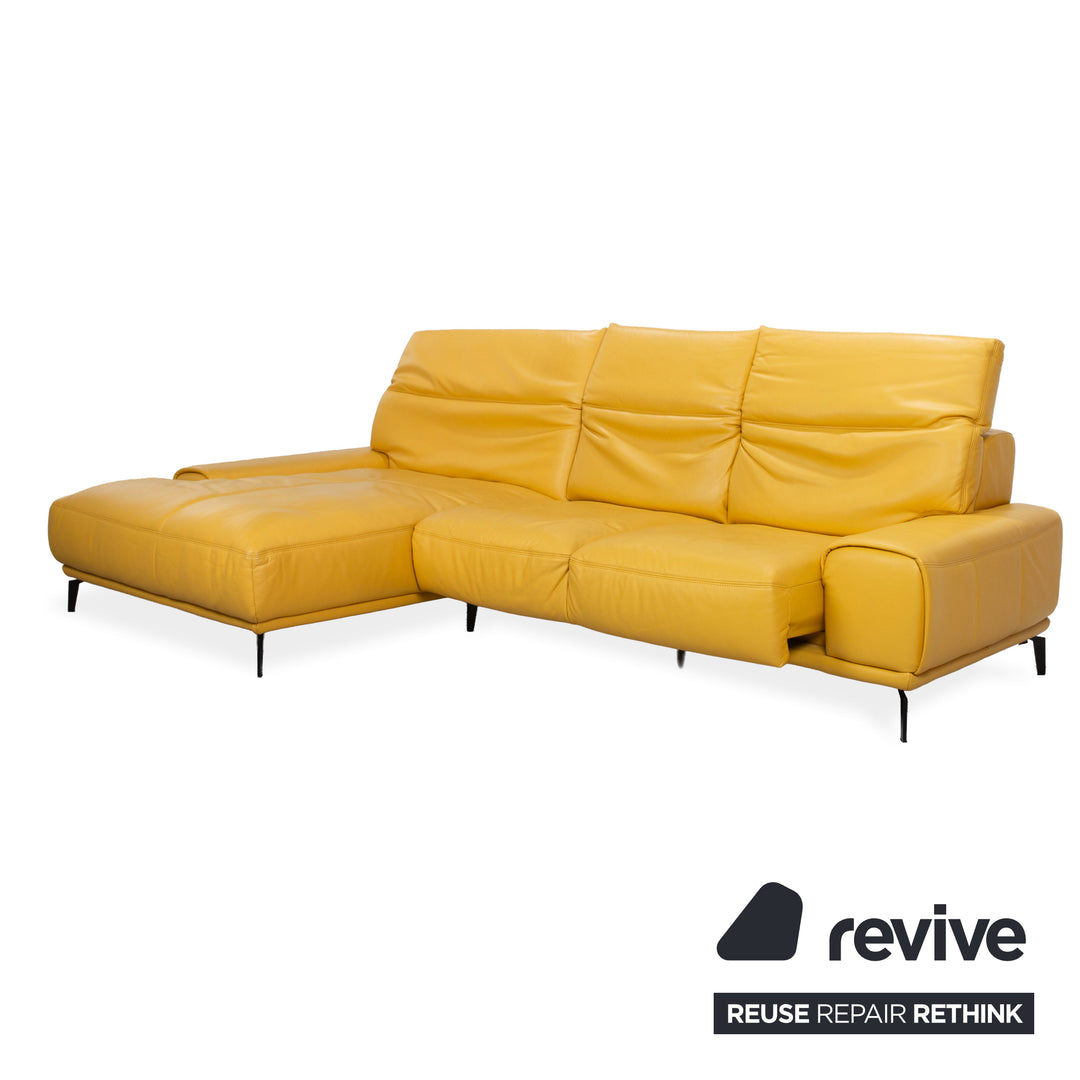 Gruber Polstermöbel Romeo Leder Ecksofa Gelb Sofa Couch