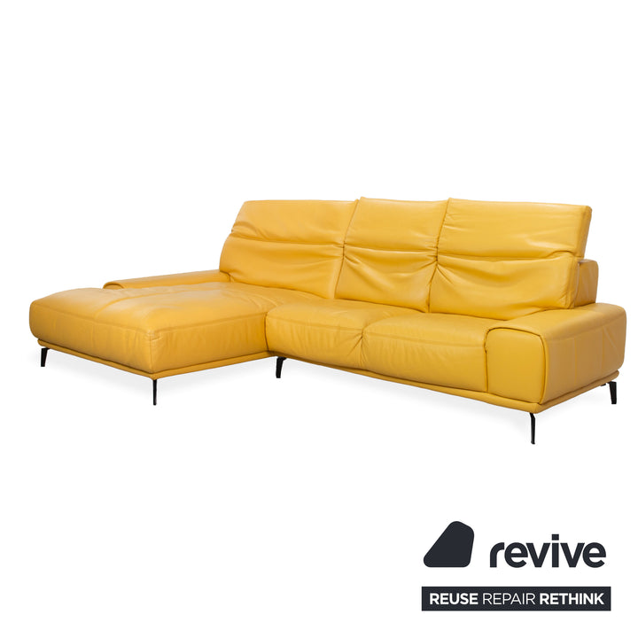 Gruber Polstermöbel Romeo Leder Ecksofa Gelb Sofa Couch