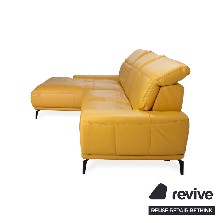 Gruber Polstermöbel Romeo Leder Ecksofa Gelb Sofa Couch