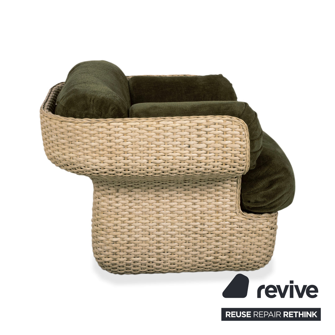 Gubi Basket Stoff Sessel Grün Oliv