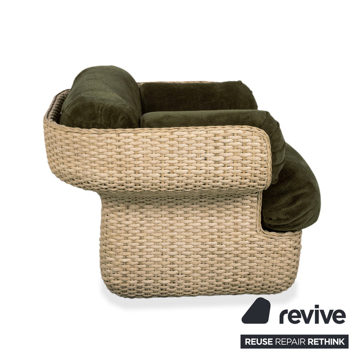 Gubi Basket Stoff Sessel Grün Oliv