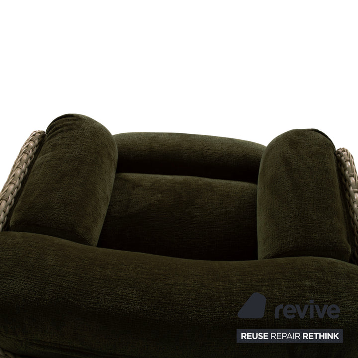 Gubi Basket Stoff Korb Rattan Sessel Grün Olive