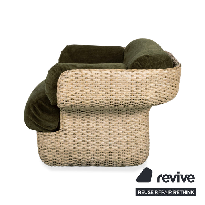 Gubi Basket Stoff Korb Rattan Sessel Grün Olive