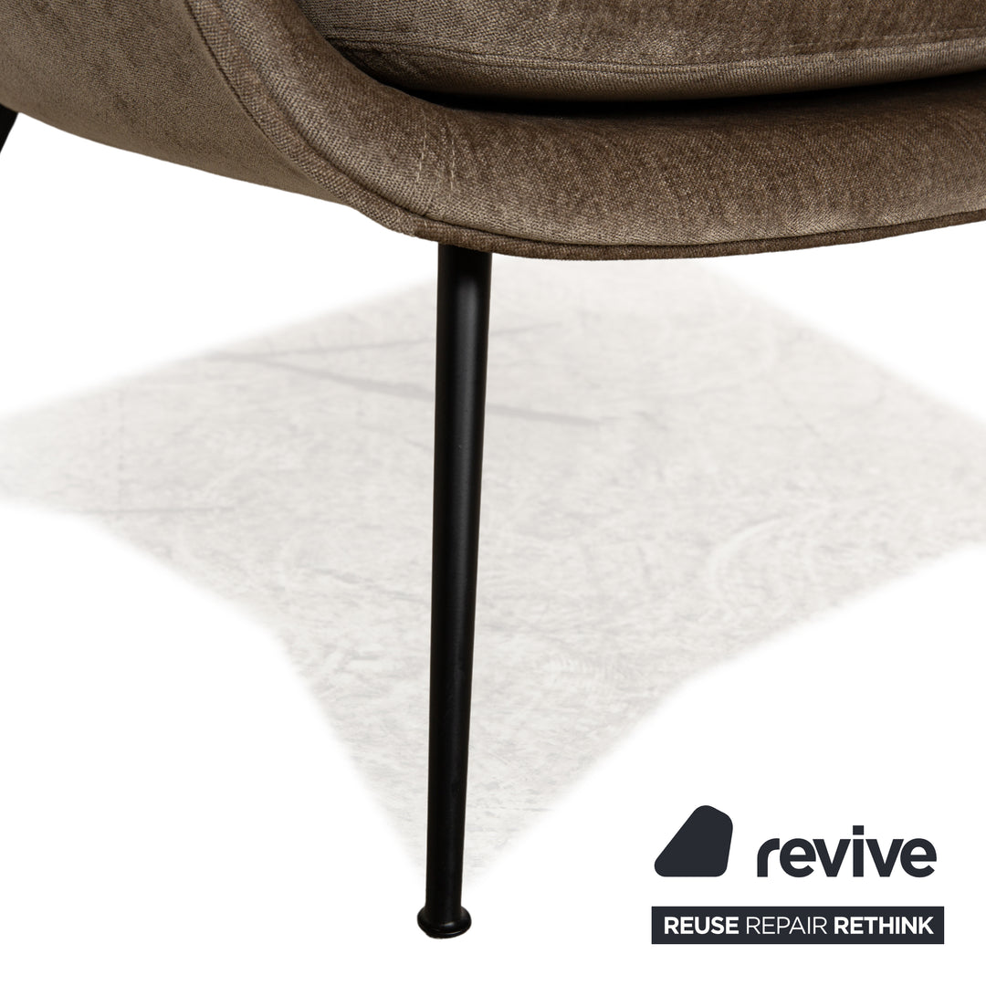 Gubi BAT fauteuil en tissu marron marron vert structure noir